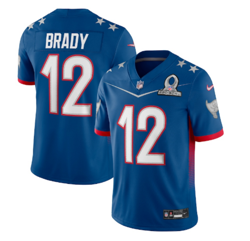 2022 Men New England Patriots #12 Tom Brady Nike blue Pro bowl Limited NFL Jersey->new york yankees->MLB Jersey